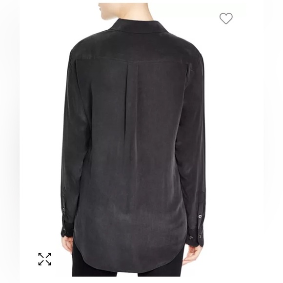 Equipment Black Women’s Slim Signature Silk Shirt Casual Button Down Size Small - Picture 2 of 6